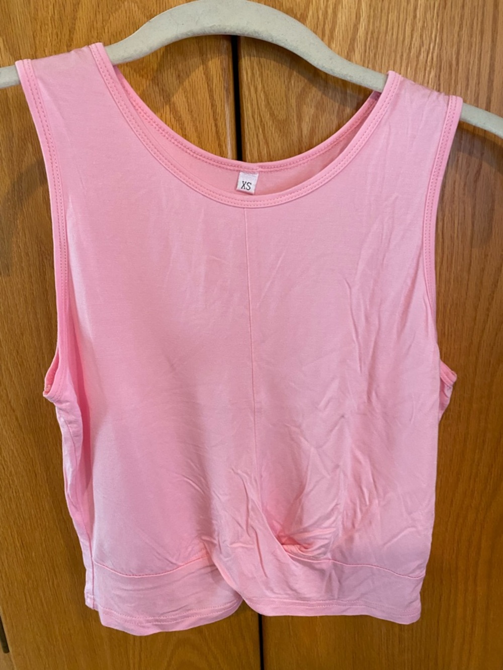 Women's Pink Twist-Front Tank Top - Unbranded
